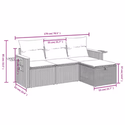 VidaXL 3265489 set mobili da esterno - Vista aggiuntiva 4