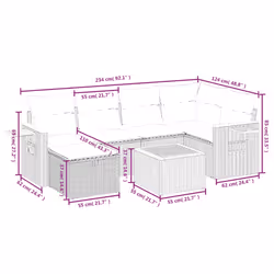VidaXL 3265517 set mobili da esterno - Vista aggiuntiva 4