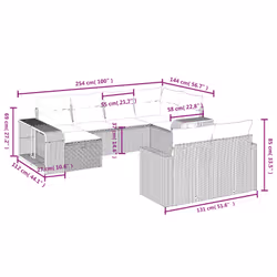 VidaXL 3266240 set mobili da esterno - Vista aggiuntiva 4