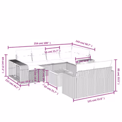 VidaXL 3266255 set mobili da esterno - Vista aggiuntiva 4