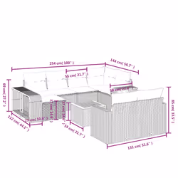 VidaXL 3266258 set mobili da esterno - Vista aggiuntiva 4