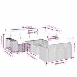 VidaXL 3266259 set mobili da esterno - Vista aggiuntiva 4