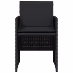 VidaXL 4007436 sedia da esterno Terrazzo Seduta imbottita Rattan sintetico, Acciaio Nero - Vista aggiuntiva 5