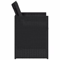 VidaXL 4007436 sedia da esterno Terrazzo Seduta imbottita Rattan sintetico, Acciaio Nero - Vista aggiuntiva 6
