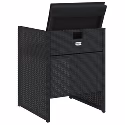 VidaXL 4007436 sedia da esterno Terrazzo Seduta imbottita Rattan sintetico, Acciaio Nero - Vista aggiuntiva 7