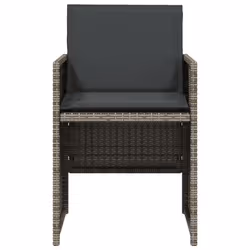 VidaXL 4007437 sedia da esterno Terrazzo Seduta imbottita Rattan sintetico, Acciaio Grigio - Vista aggiuntiva 5