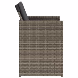 VidaXL 4007437 sedia da esterno Terrazzo Seduta imbottita Rattan sintetico, Acciaio Grigio - Vista aggiuntiva 6