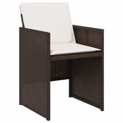 Sedie da Giardino con Cuscini 4 pz Marroni in Polyrattancod mxl 115882 - Vista aggiuntiva 3