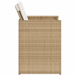 VidaXL 4007439 sedia da esterno Terrazzo Seduta imbottita Rattan sintetico, Acciaio Crema, Bianco - Vista aggiuntiva 6