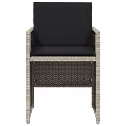 VidaXL 4007440 sedia da esterno Terrazzo Seduta imbottita Rattan sintetico, Acciaio Antracite - Vista aggiuntiva 5