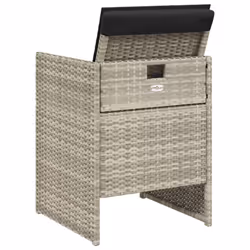VidaXL 4007440 sedia da esterno Terrazzo Seduta imbottita Rattan sintetico, Acciaio Antracite - Vista aggiuntiva 7