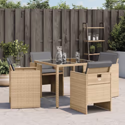 VidaXL 4007441 sedia da esterno Terrazzo Seduta imbottita Rattan sintetico, Acciaio Grigio - Vista aggiuntiva 4