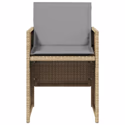 VidaXL 4007441 sedia da esterno Terrazzo Seduta imbottita Rattan sintetico, Acciaio Grigio - Vista aggiuntiva 5