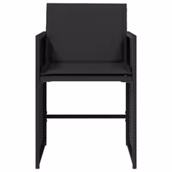 VidaXL 4007456 sedia da esterno Terrazzo Seduta imbottita Rattan sintetico, Acciaio Nero - Vista aggiuntiva 5