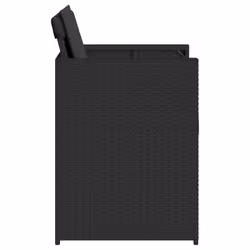 VidaXL 4007456 sedia da esterno Terrazzo Seduta imbottita Rattan sintetico, Acciaio Nero - Vista aggiuntiva 6