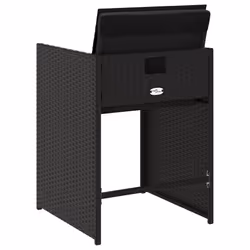 VidaXL 4007456 sedia da esterno Terrazzo Seduta imbottita Rattan sintetico, Acciaio Nero - Vista aggiuntiva 7