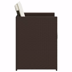 VidaXL 4007458 sedia da esterno Terrazzo Seduta imbottita Rattan sintetico, Acciaio Crema, Bianco - Vista aggiuntiva 6