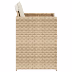 VidaXL 4007459 sedia da esterno Terrazzo Seduta imbottita Rattan sintetico, Acciaio Crema, Bianco - Vista aggiuntiva 6