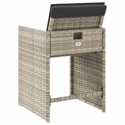 VidaXL 4007460 sedia da esterno Terrazzo Seduta imbottita Rattan sintetico, Acciaio Antracite - Vista aggiuntiva 7