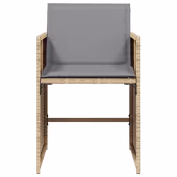 VidaXL 4007461 sedia da esterno Terrazzo Seduta imbottita Rattan sintetico, Acciaio Grigio - Vista aggiuntiva 5