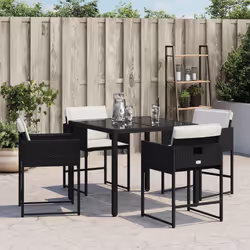 VidaXL 4007475 sedia da esterno Terrazzo Seduta imbottita Rattan sintetico, Acciaio Crema, Bianco - Vista aggiuntiva 4