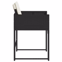 VidaXL 4007475 sedia da esterno Terrazzo Seduta imbottita Rattan sintetico, Acciaio Crema, Bianco - Vista aggiuntiva 6
