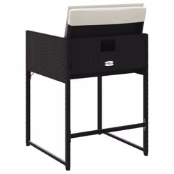 VidaXL 4007475 sedia da esterno Terrazzo Seduta imbottita Rattan sintetico, Acciaio Crema, Bianco - Vista aggiuntiva 7