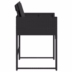 VidaXL 4007476 sedia da esterno Terrazzo Seduta imbottita Rattan sintetico, Acciaio Nero - Vista aggiuntiva 6
