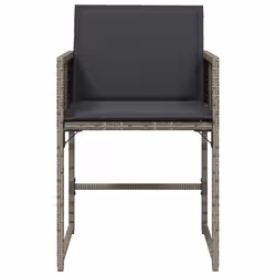 VidaXL 4007477 sedia da esterno Terrazzo Seduta imbottita Rattan sintetico, Acciaio Grigio - Vista aggiuntiva 5