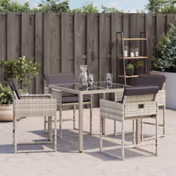 VidaXL 4007480 sedia da esterno Terrazzo Seduta imbottita Rattan sintetico, Acciaio Antracite - Vista aggiuntiva 4