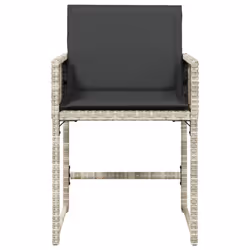 VidaXL 4007480 sedia da esterno Terrazzo Seduta imbottita Rattan sintetico, Acciaio Antracite - Vista aggiuntiva 5