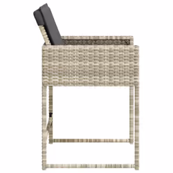 VidaXL 4007480 sedia da esterno Terrazzo Seduta imbottita Rattan sintetico, Acciaio Antracite - Vista aggiuntiva 6