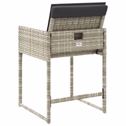 VidaXL 4007480 sedia da esterno Terrazzo Seduta imbottita Rattan sintetico, Acciaio Antracite - Vista aggiuntiva 7
