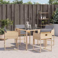 VidaXL 4007481 sedia da esterno Terrazzo Seduta imbottita Rattan sintetico, Acciaio Grigio - Vista aggiuntiva 4
