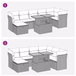 VidaXL 3275488 set mobili da esterno - Vista aggiuntiva 7