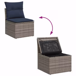 VidaXL 3275518 set mobili da esterno Blu marino - Vista aggiuntiva 7