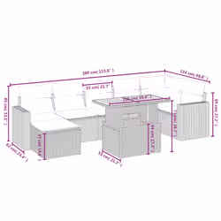 VidaXL 3275601 set mobili da esterno Grigio scuro - Vista aggiuntiva 4