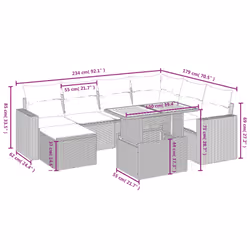 VidaXL 3275606 set mobili da esterno - Vista aggiuntiva 4