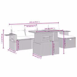 VidaXL 3275697 set mobili da esterno - Vista aggiuntiva 4
