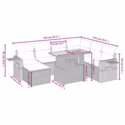 VidaXL 3275711 set mobili da esterno - Vista aggiuntiva 4