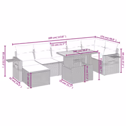 VidaXL 3275716 set mobili da esterno - Vista aggiuntiva 4