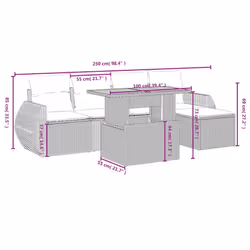 VidaXL 3275807 set mobili da esterno - Vista aggiuntiva 4