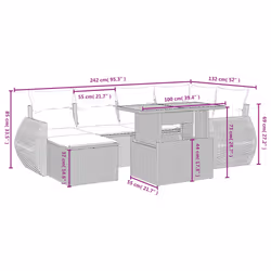 VidaXL 3275816 set mobili da esterno - Vista aggiuntiva 4