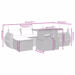 VidaXL 3275818 set mobili da esterno - Vista aggiuntiva 4
