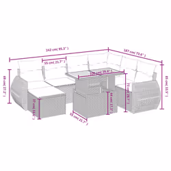 VidaXL 3275820 set mobili da esterno - Vista aggiuntiva 4