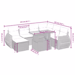 VidaXL 3275824 set mobili da esterno - Vista aggiuntiva 4