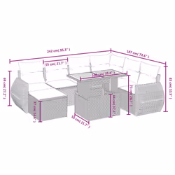 VidaXL 3275827 set mobili da esterno - Vista aggiuntiva 4