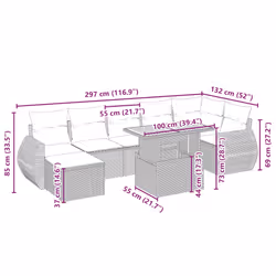 VidaXL 3275830 set mobili da esterno - Vista aggiuntiva 4