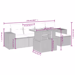 VidaXL 3275919 set mobili da esterno