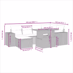 VidaXL 3275930 set mobili da esterno - Vista aggiuntiva 4